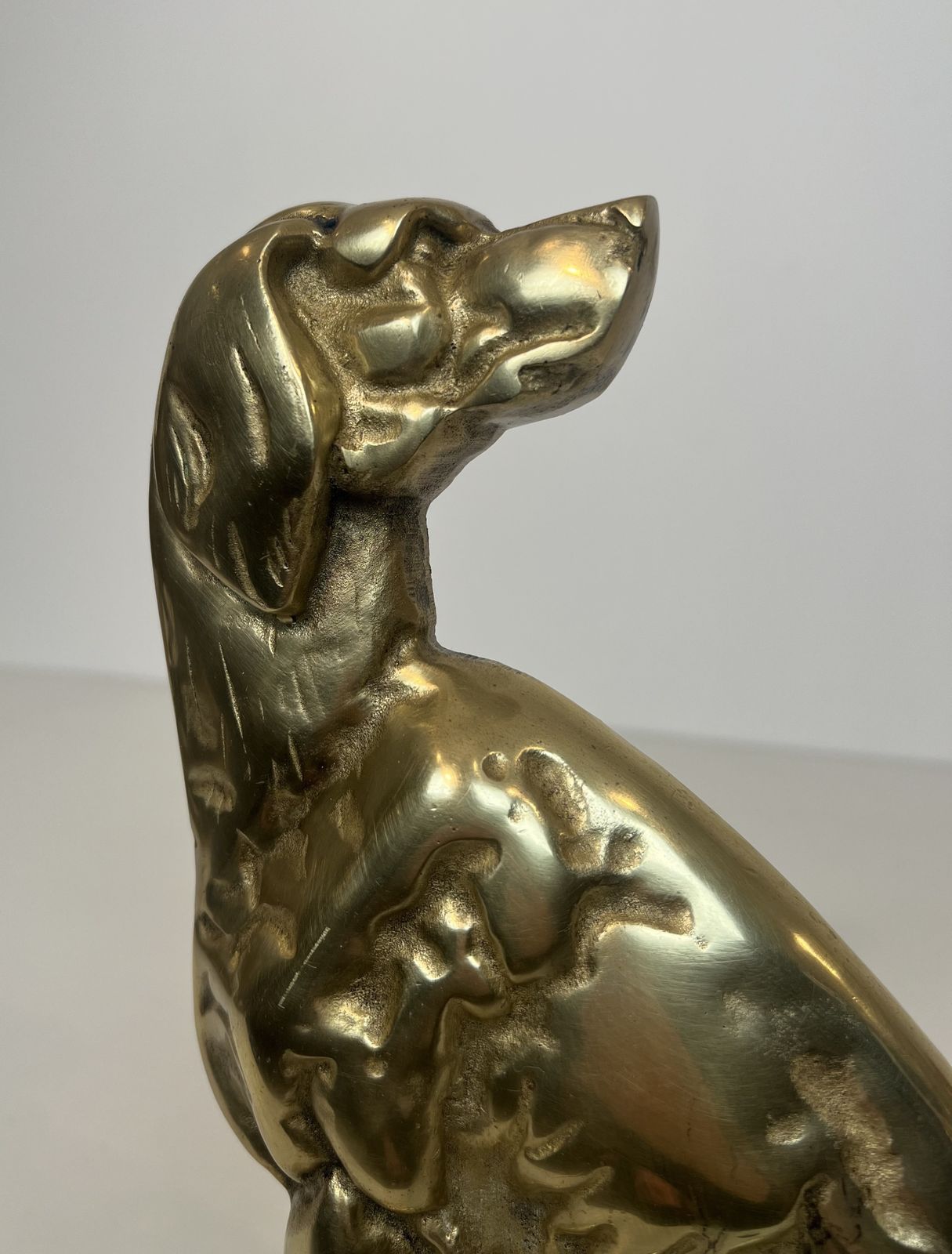 Pair Of Bronze Andirons Representing Dogs From The Art Deco Period photo buy