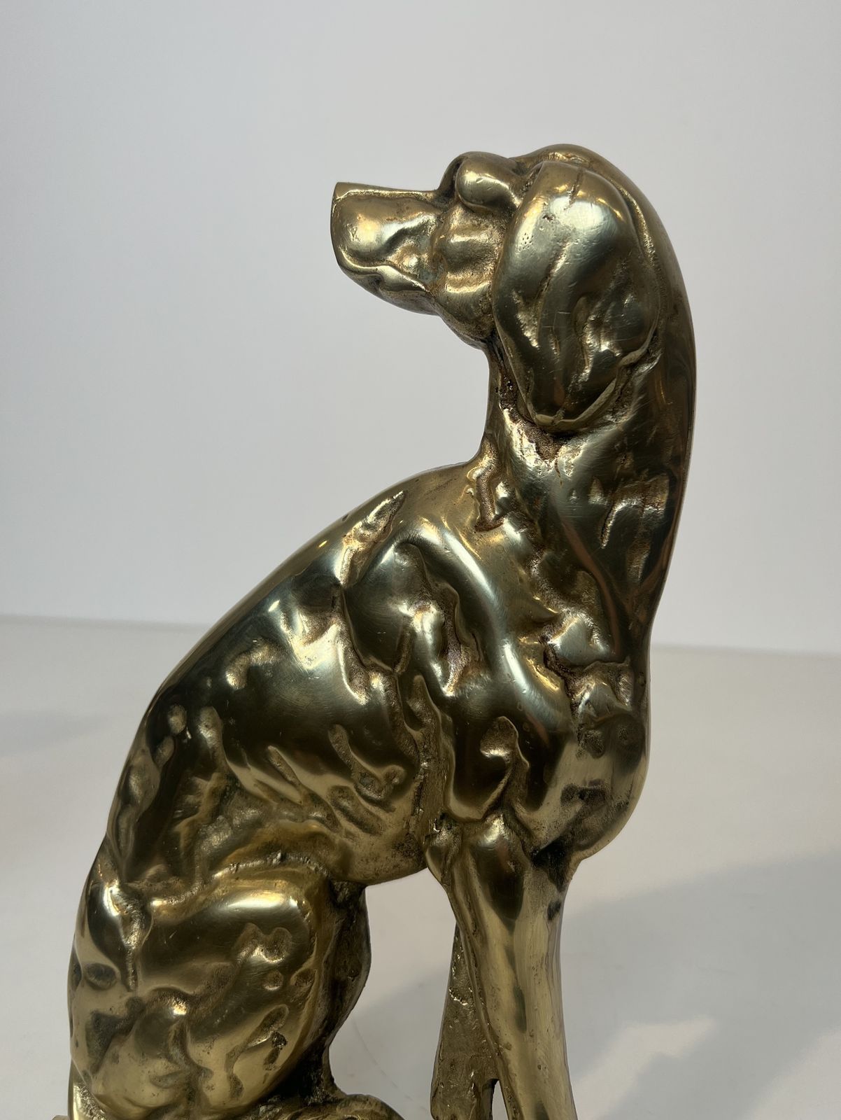 photo vintage Pair Of Bronze Andirons Representing Dogs From The Art Deco Period