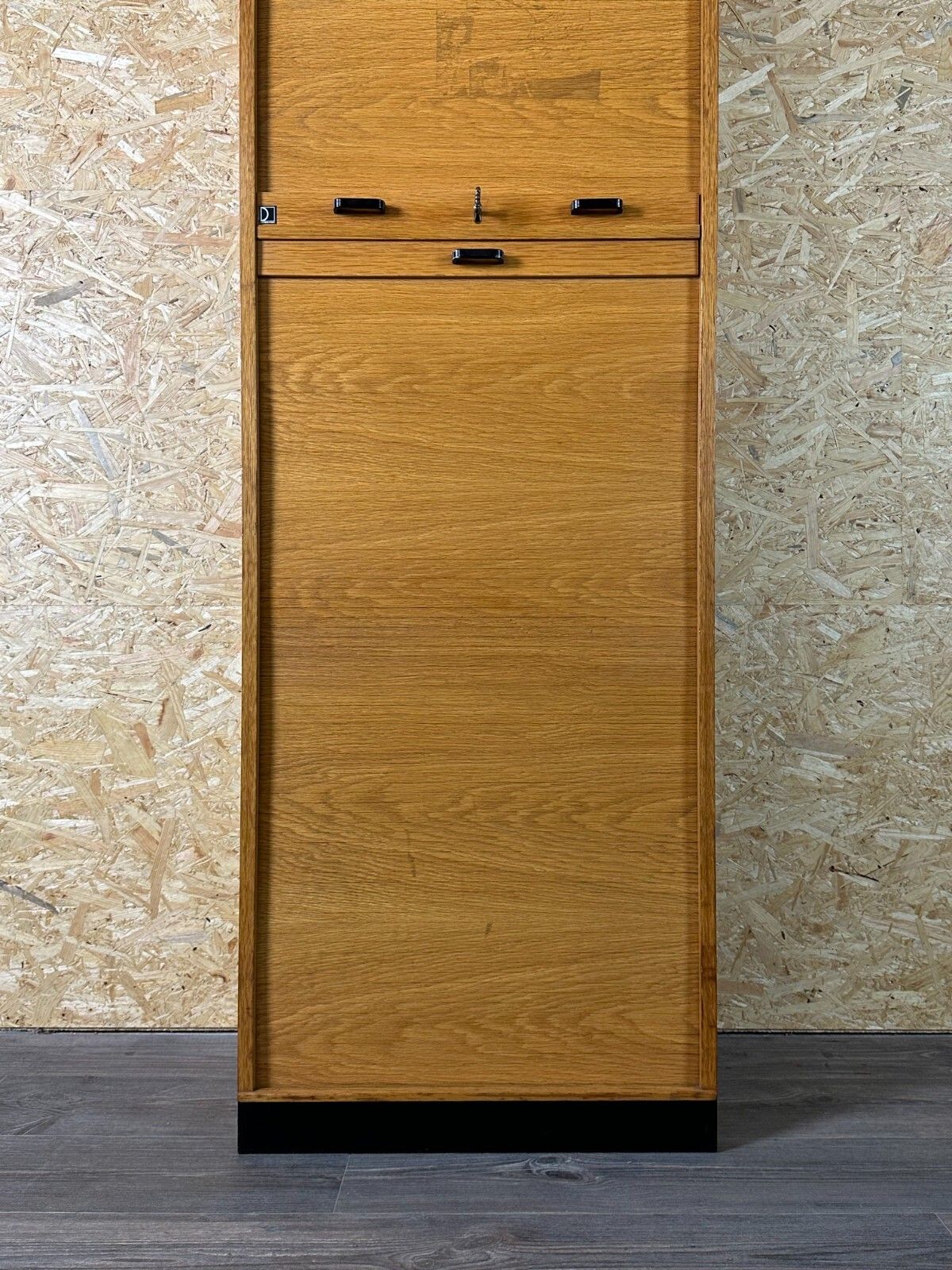 1950s 60s Roller Shutter Cabinet Office Cupboard Filing Cabinet Mid Century Design photo vintage
