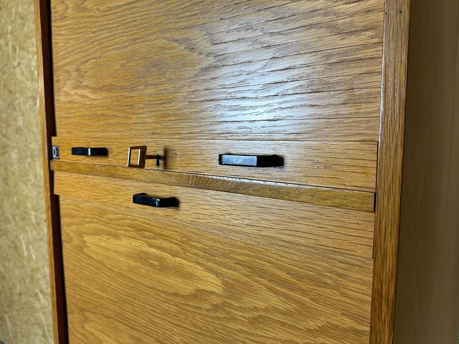 1950s 60s Roller Shutter Cabinet Office Cupboard Filing Cabinet Mid Century Design photo vintage