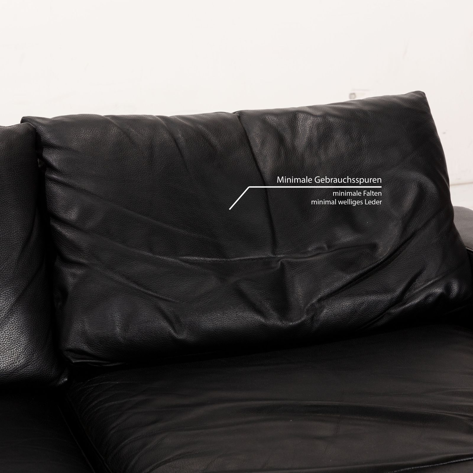 Canapé d'angle Stressless E200 en cuir noir, récamière droite photo Mobilier