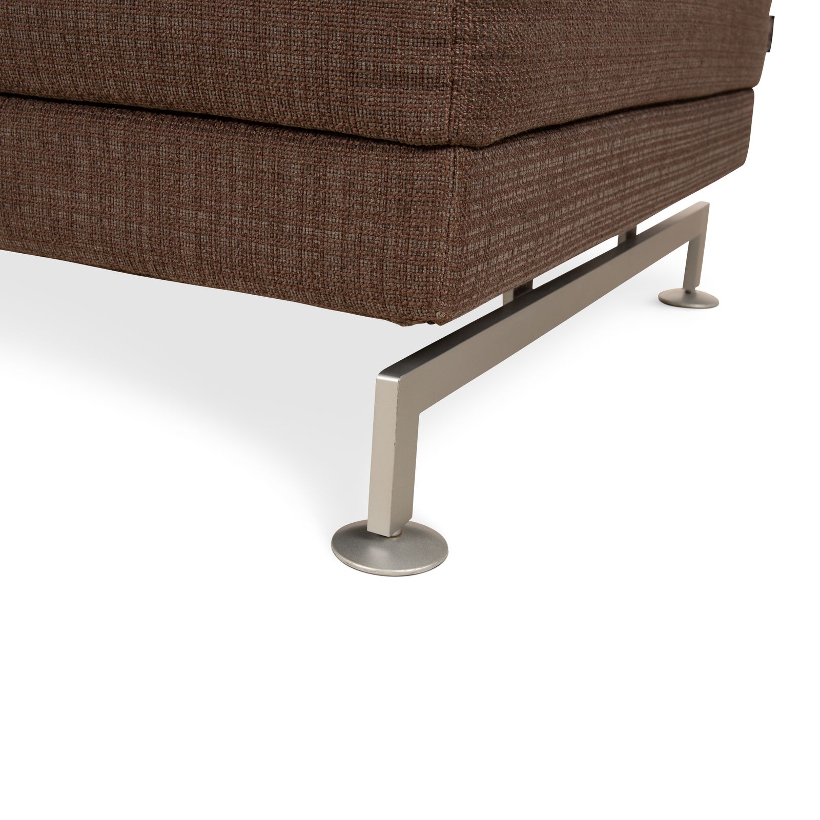 Tabouret Brühl Moule en tissu brun photo for sale