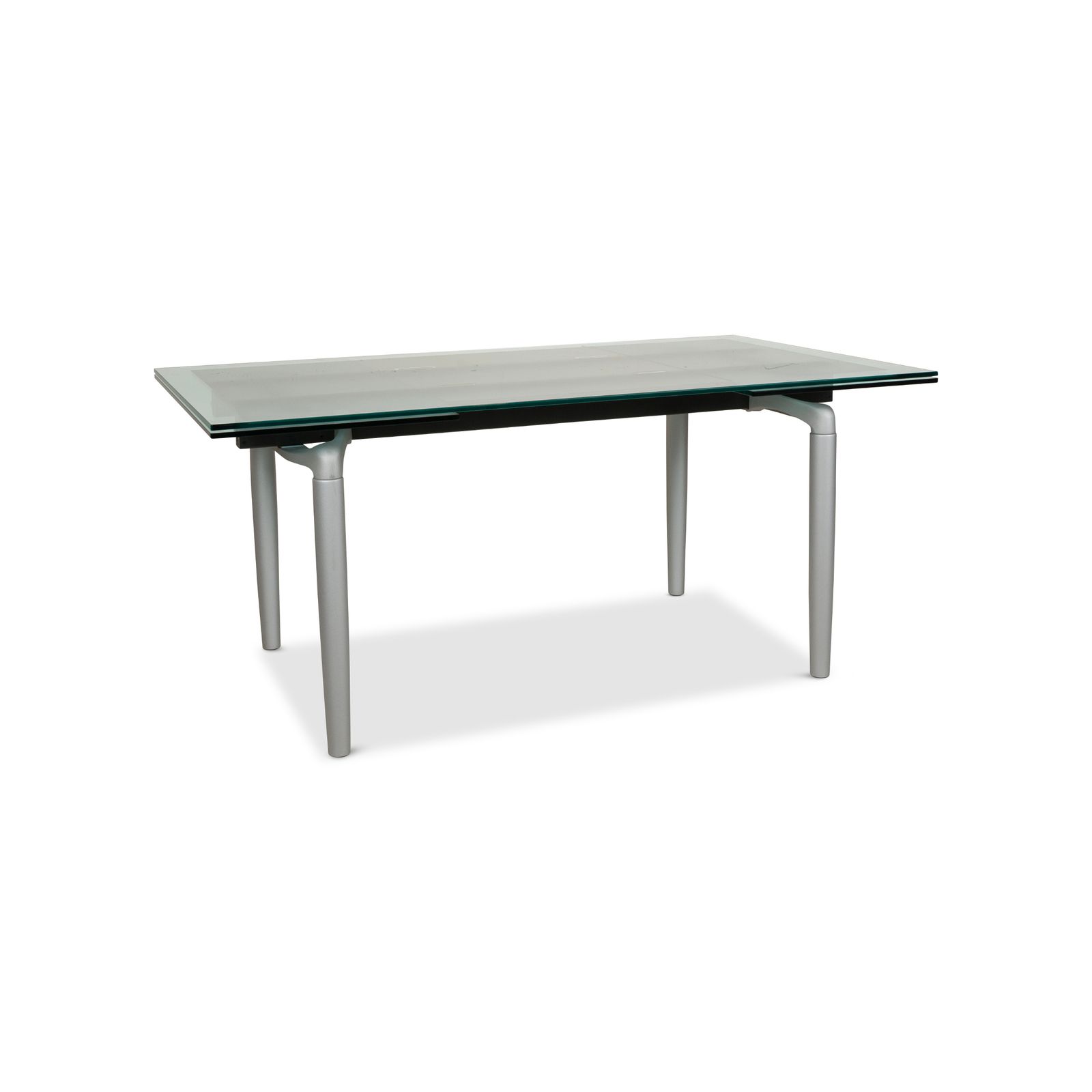 Rolf Benz 8170 Glazen Zilveren Eettafel Uitschuifbaar photo for sale