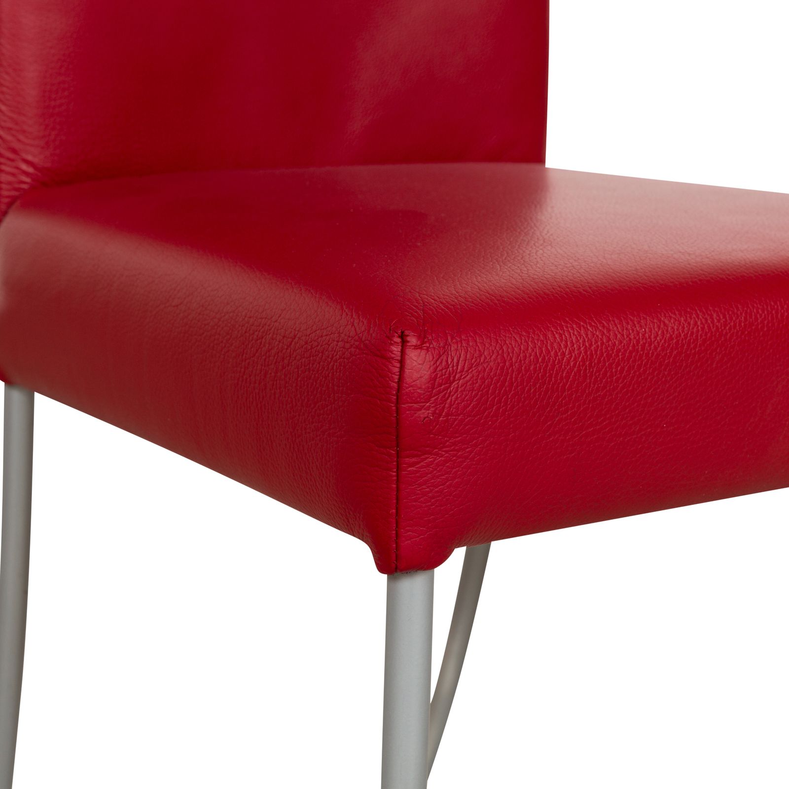 Set van 8 Bert Plantagie leren stoelen – rood – eetkamer photo for sale
