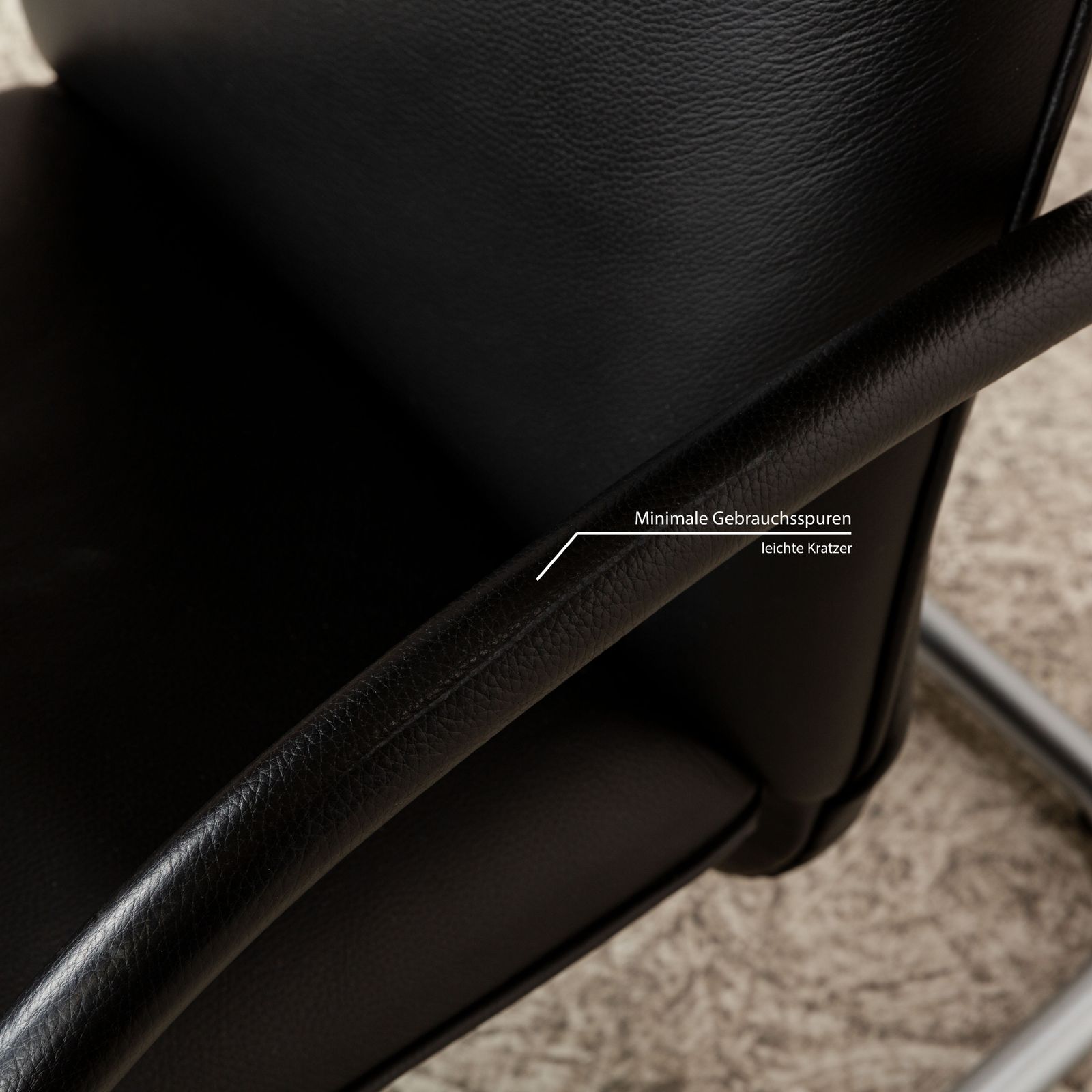 Franz Fertig Fino Leather Lounger Black Manual Function photo vintage