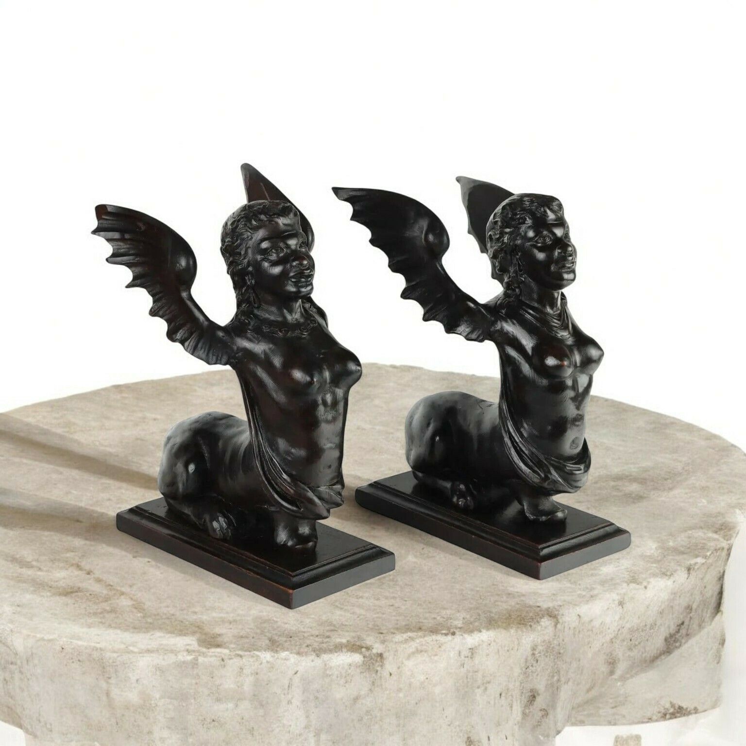 Antique Chimeras Carved Wood Italy Late XIX Century photo furniture