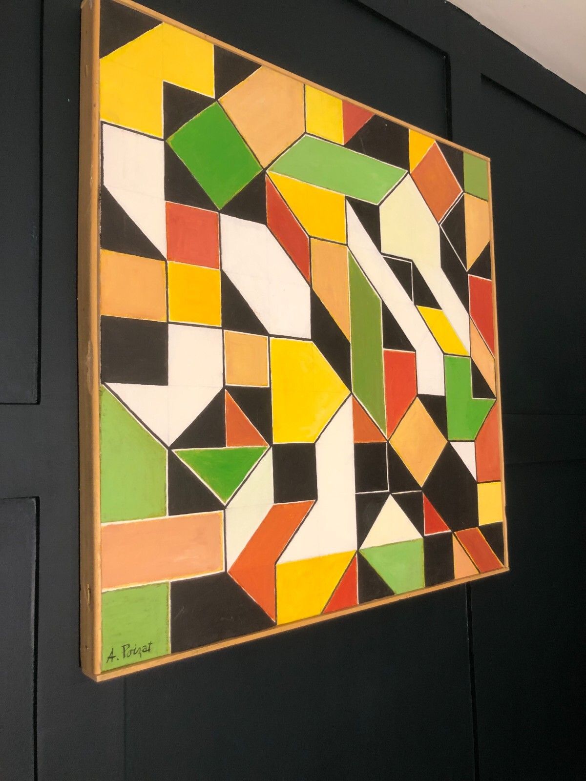Oil Painting Modern Art Old Masteralbert Poizat (Born 1940) French Composition 3 photo buy