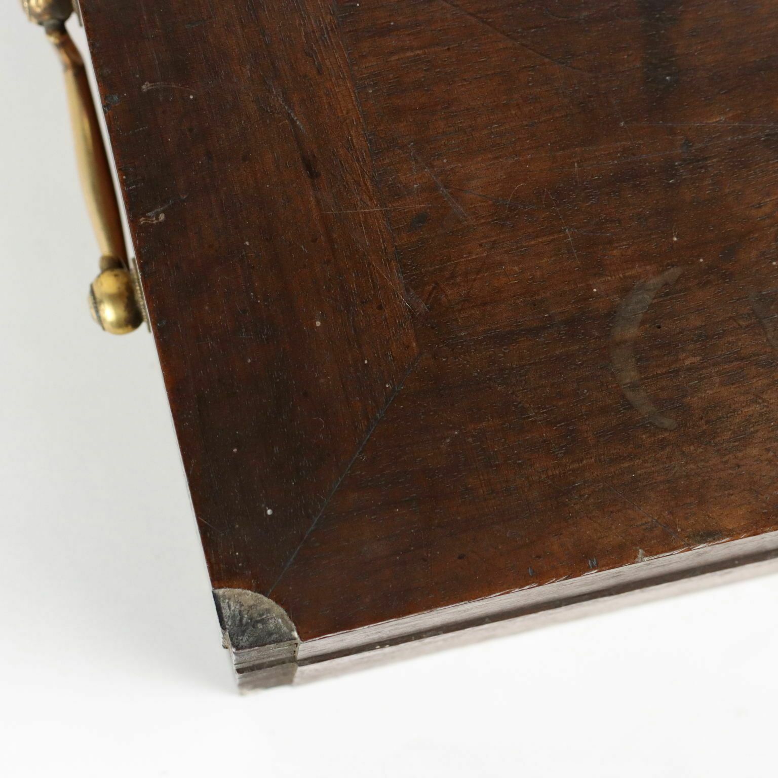 Home Decor Antique Travel Casket Walnut Writing Set Italy XIX Century photo