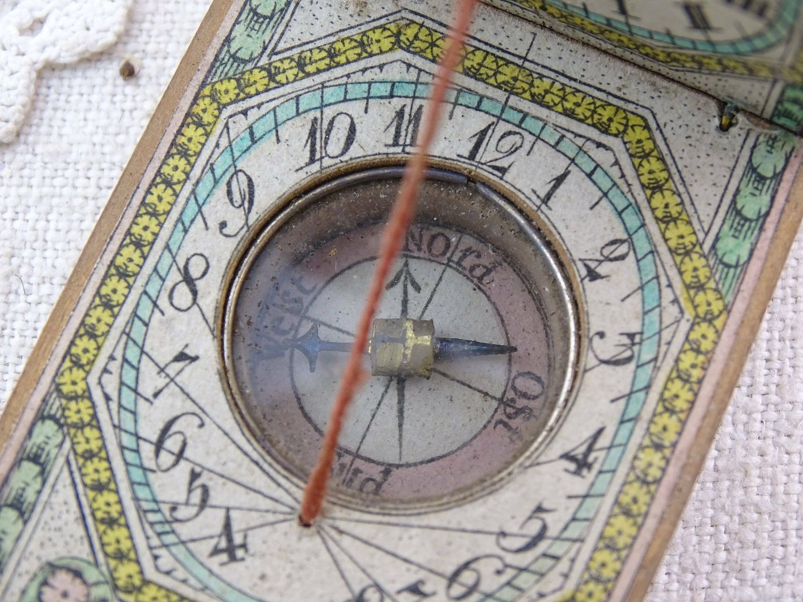 Antique 1790s Rare Diptych Sundial / Compass From Germany By Johann Georg Kleininger Nuremberg, 18th Century Scientific Measuring Tool photo buy