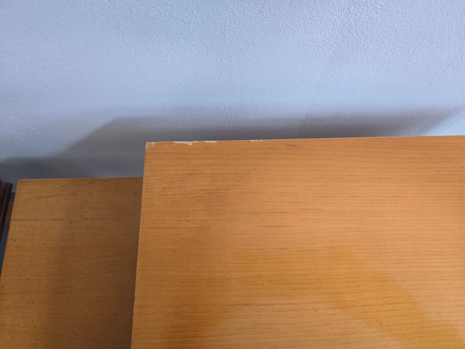 617.0 Pair Of Vintage 1960s Asymmetrical Bedside Tables And Heter Varnish & Brass 60s photo
