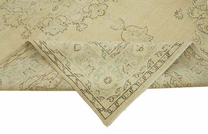 Handmade Beige Turkish Vintage Area Rug 219 Cm X 305 Cm photo vinterior