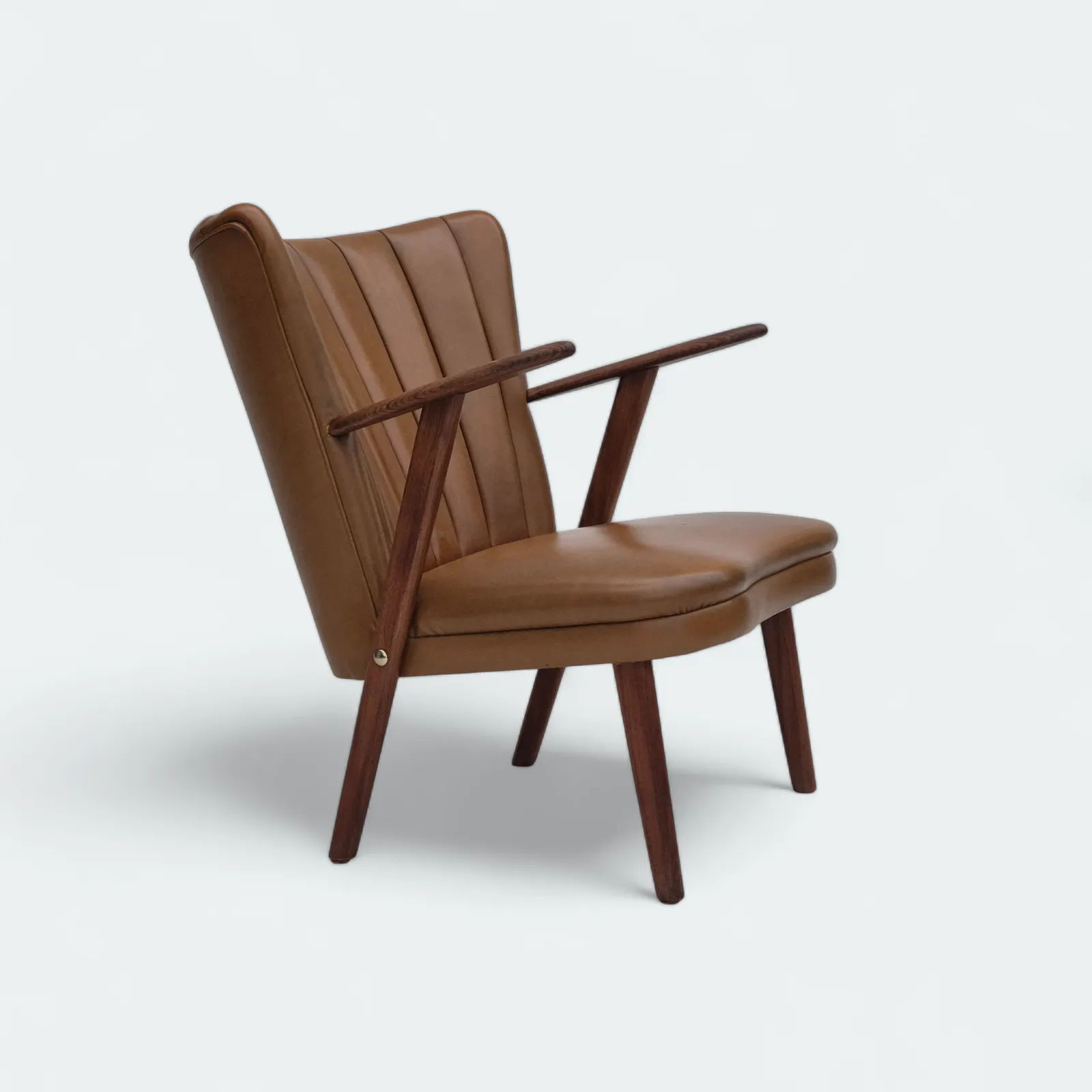 1960s, Danish Design By Erhardsen & Andersen, Armchair, Original Condition, Teak Wood.