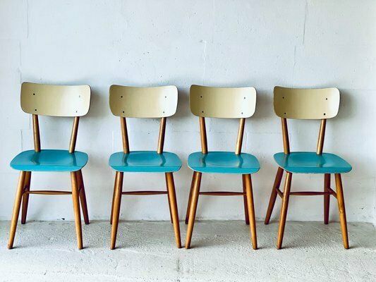 Eetkamerstoelen Van Ton, Ca. Jaren 1960, Set Van 4 photo furniture
