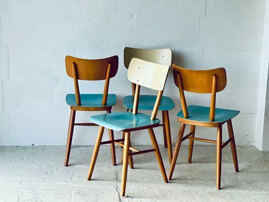 Eetkamerstoelen Van Ton, Ca. Jaren 1960, Set Van 4 photo vinterior