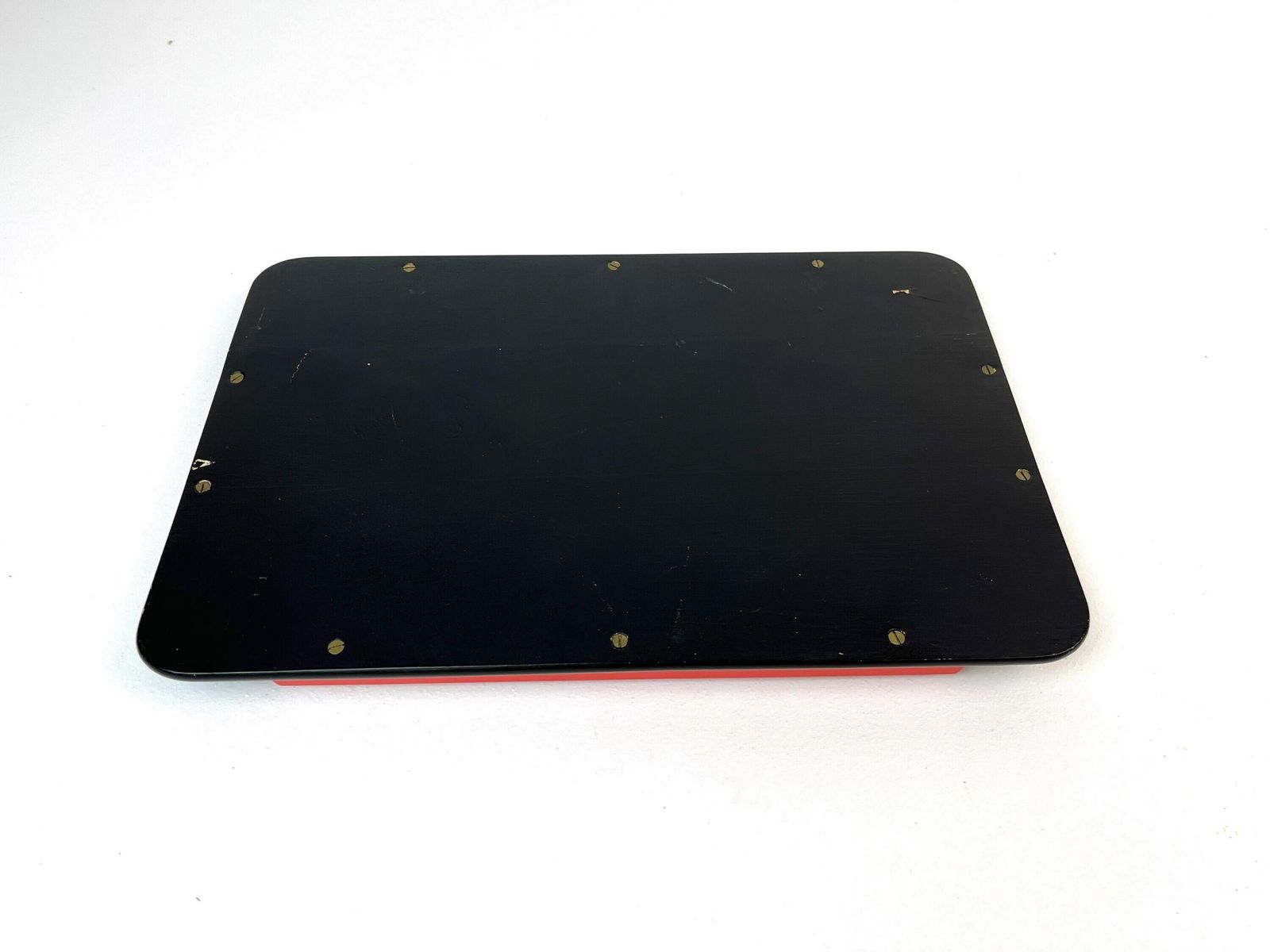 Rare Small Bauhaus De Style Black Red Wooden Art Deco Cocktail Serving Tray Barware photo buy