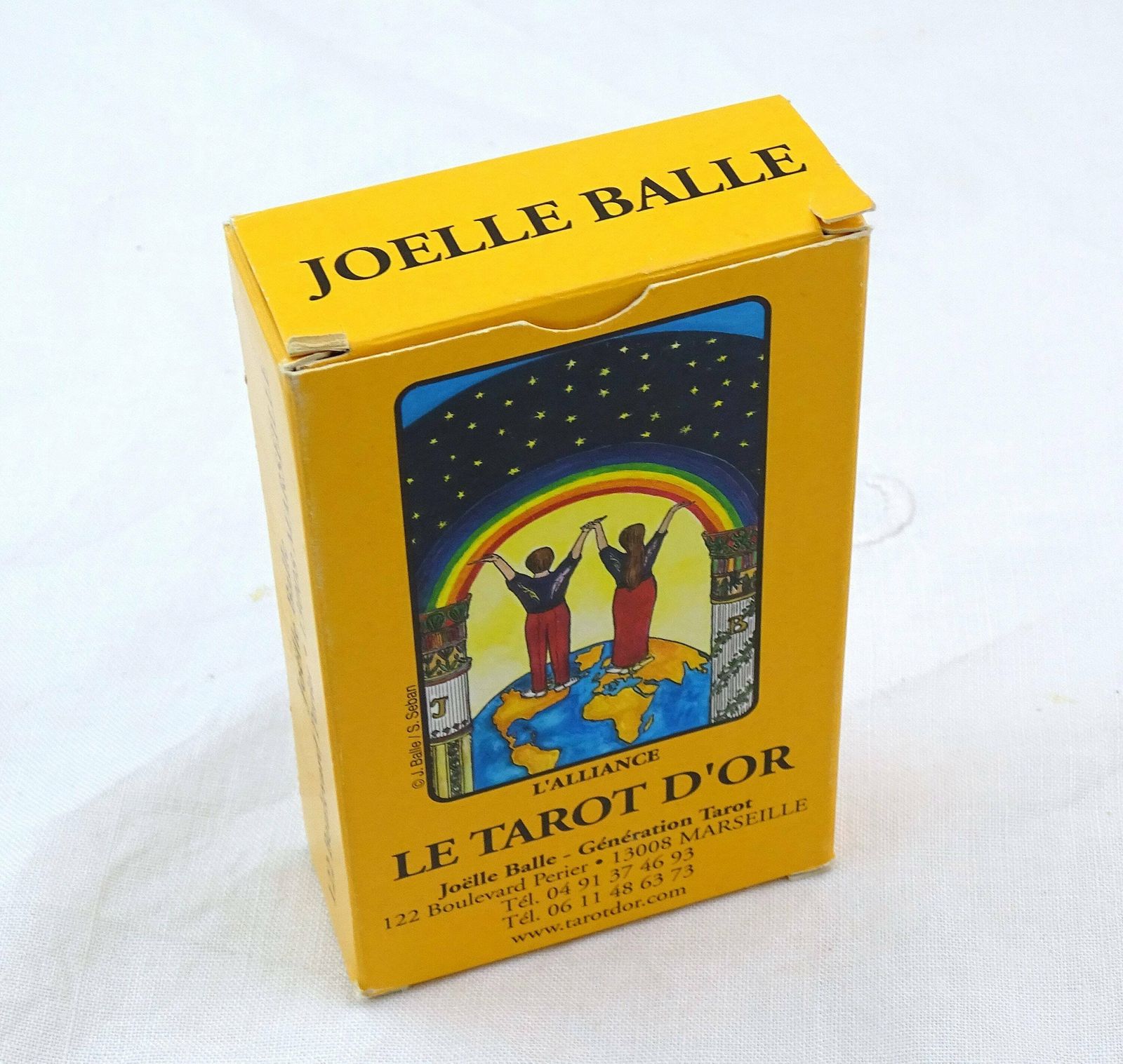 Vintage French Complete Tarot Pack Le Tarot D'or By Joelle Balle Safran Collection, Retro Big Fortune Telling Cards From France, Divination photo vintage