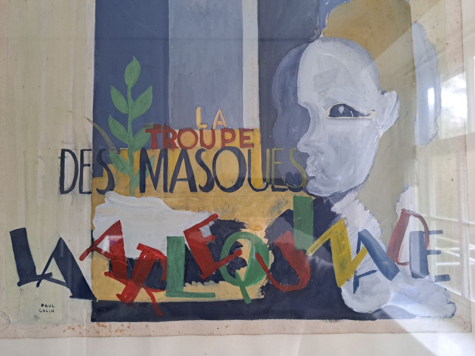 A Most Rare Tempera Painting By The Master Of Art Deco Posters Paul Colin photo for sale