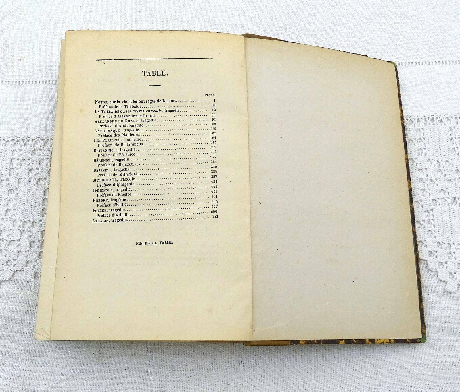 Antiek Frans Gebonden Boek – Théâtre Complet De Racine, 1877 – Toneelstukken Van De Franse Toneelschrijver Racine photo 77.0