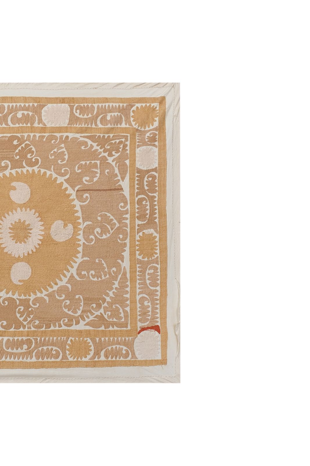 Decorative Hand Embroidery Uzbek Suzani Wall Hanging, Vintage Tapestry 4'3'' X 4'5'' photo furniture