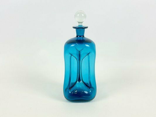 Mid Century Kluk Kluk Decanter Attributed To Jacob E. Bang For Holmegaard, 1960s