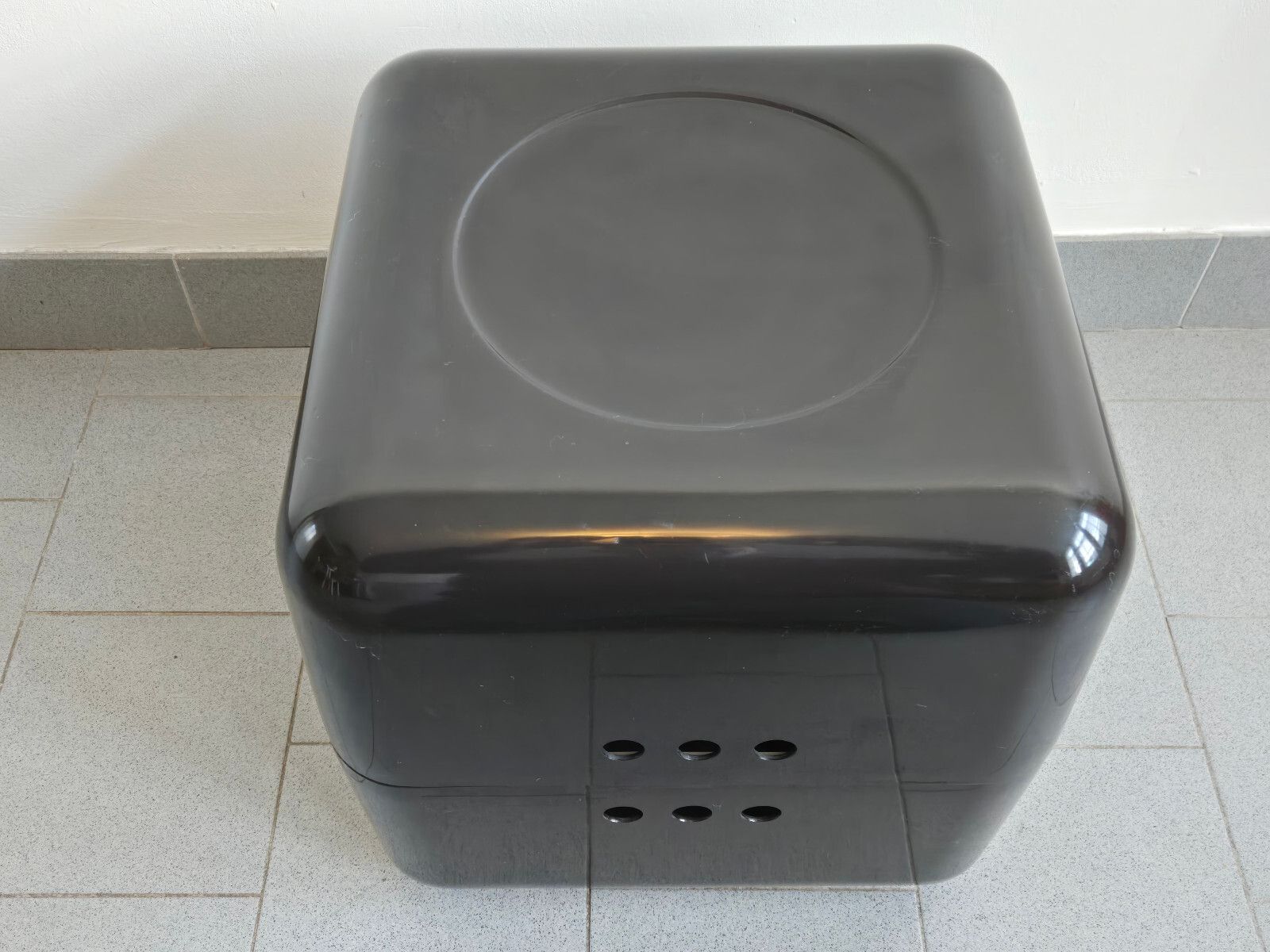 Vintage 1970 Jean Garcon Bar Cube voor Formag 70s Space Age Plastic Zwart photo 684.0