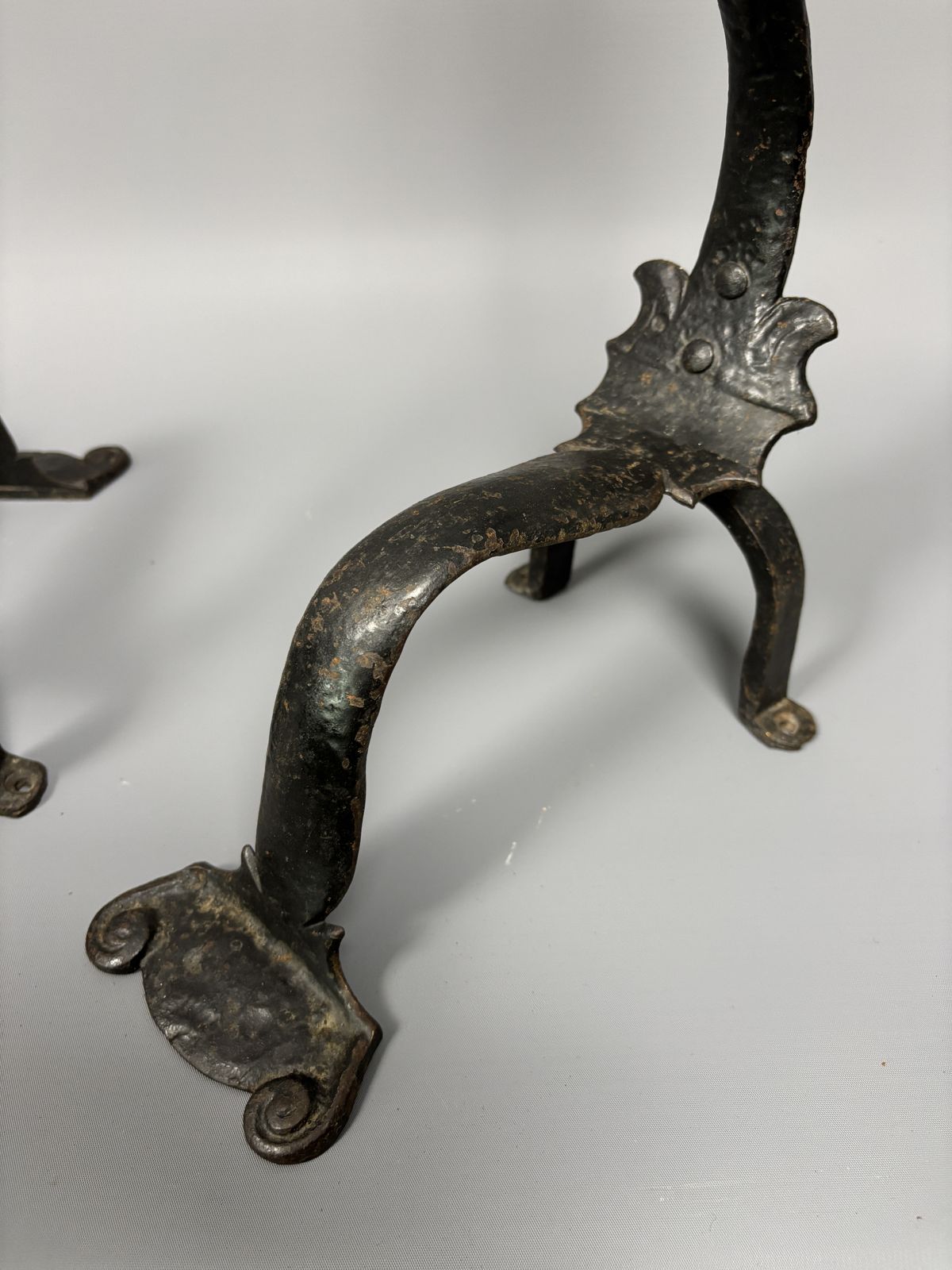 Pair Of Arts & Crafts Steel Firedogs photo Home Fixtures