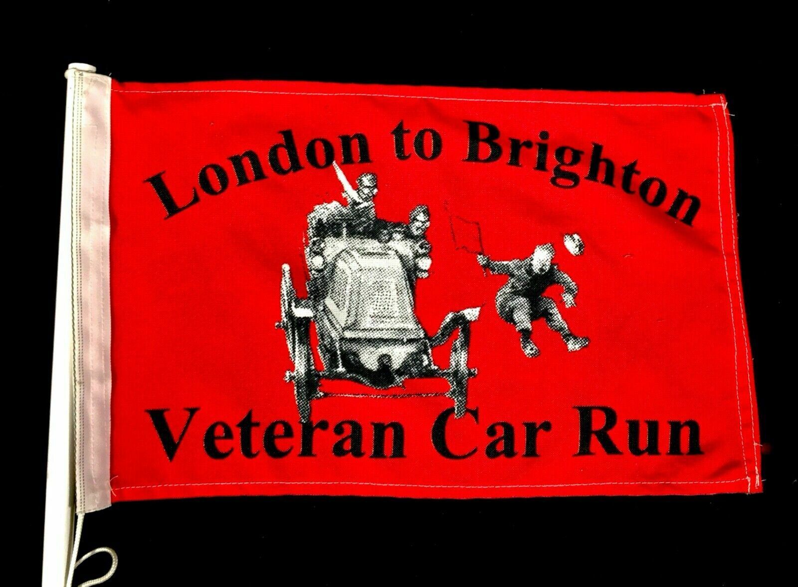 Antique Automobile Memorabilia   London To Brighton Veteran Car Run Flag C.1980 photo for sale