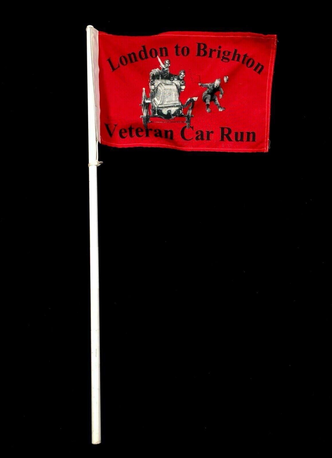 Antique Automobile Memorabilia   London To Brighton Veteran Car Run Flag C.1980 photo vinterior