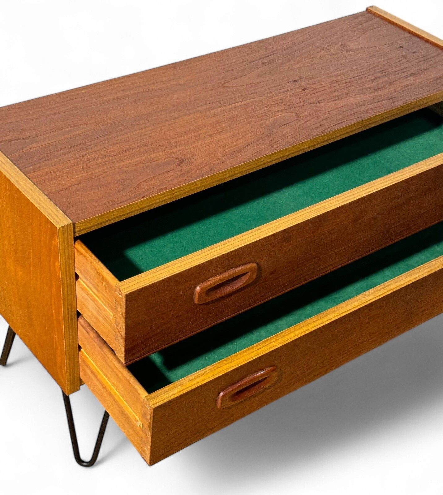 Danish Teak Chest Of Drawers Hairpin Legs Mid Century Retro Paul Codovous photo vinterior