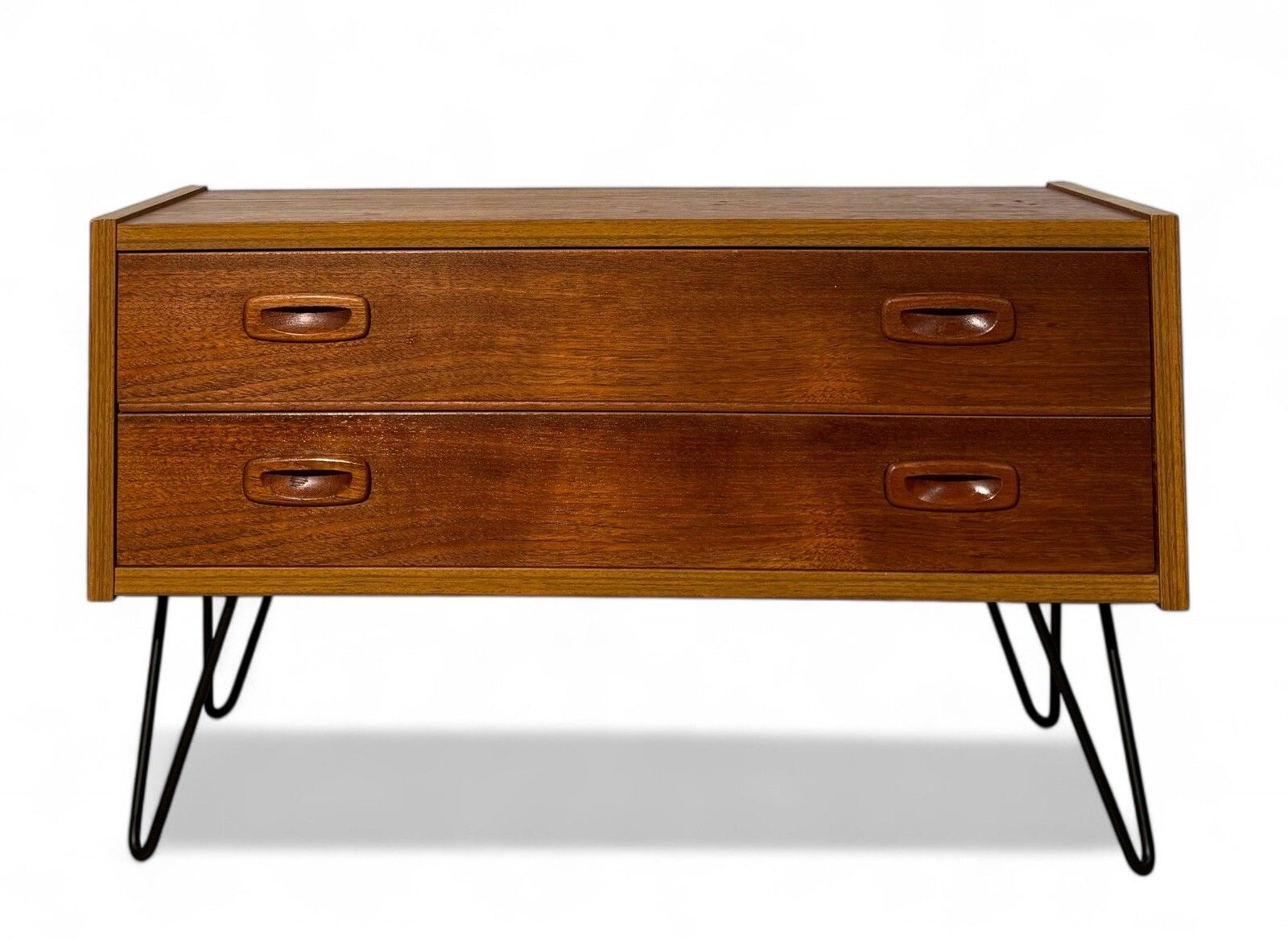 Danish Teak Chest Of Drawers Hairpin Legs Mid Century Retro Paul Codovous photo vintage