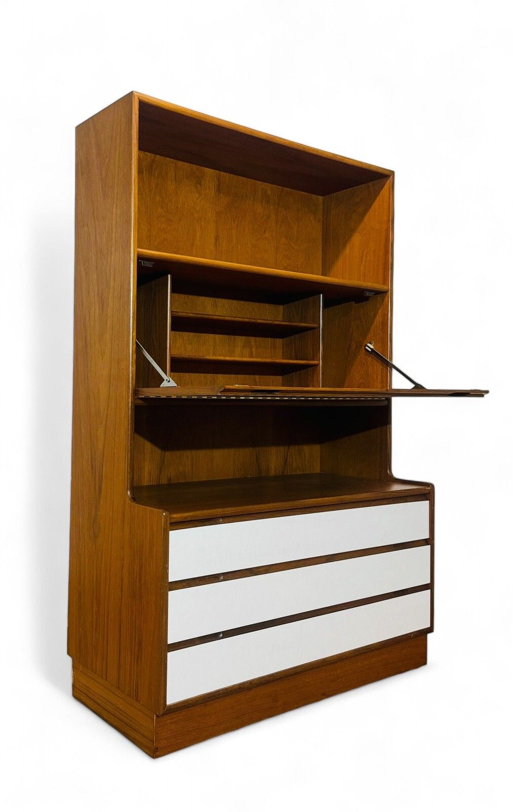 Turnidge Teak Desk Bookcase Chest Of Drawers Mid Century Retro photo 225.0