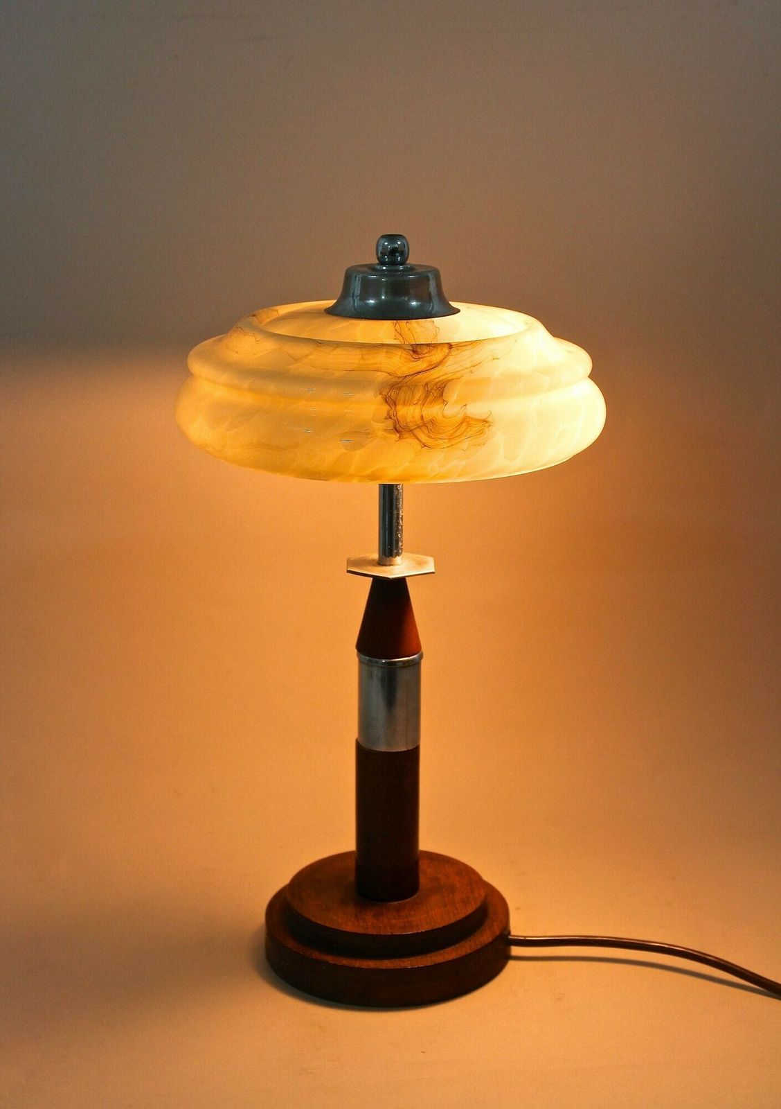 Art Deco Table Lamp With Glass Lampshade, 20th Century, Austria Ca. 1930 photo furniture