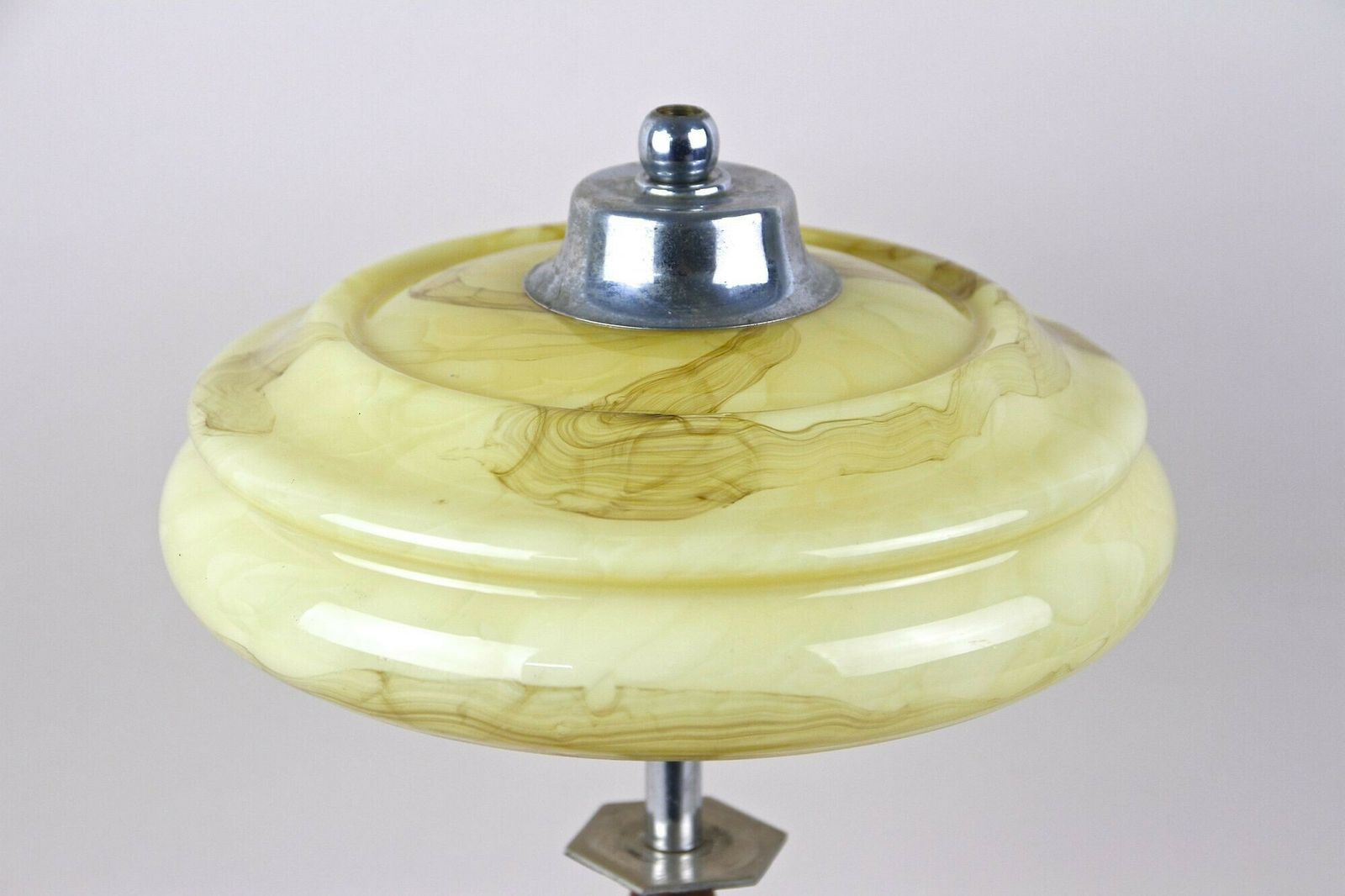 Art Deco Table Lamp With Glass Lampshade, 20th Century, Austria Ca. 1930 photo for sale