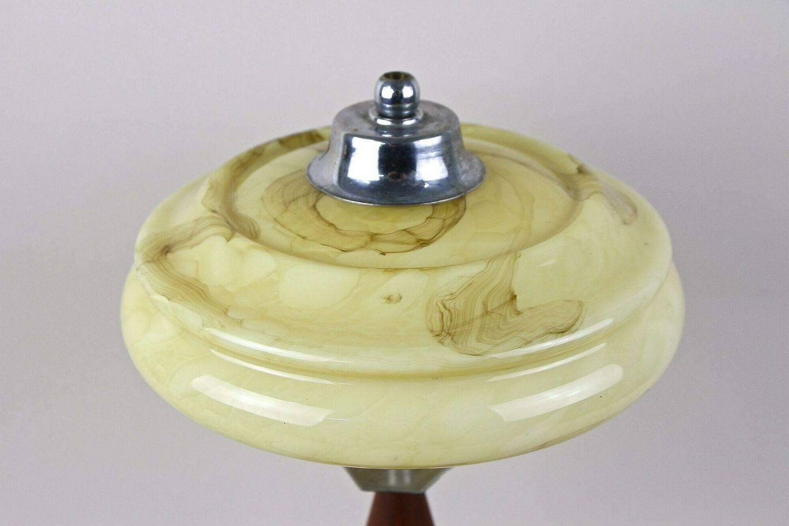 Lighting Art Deco Table Lamp With Glass Lampshade, 20th Century, Austria Ca. 1930 photo