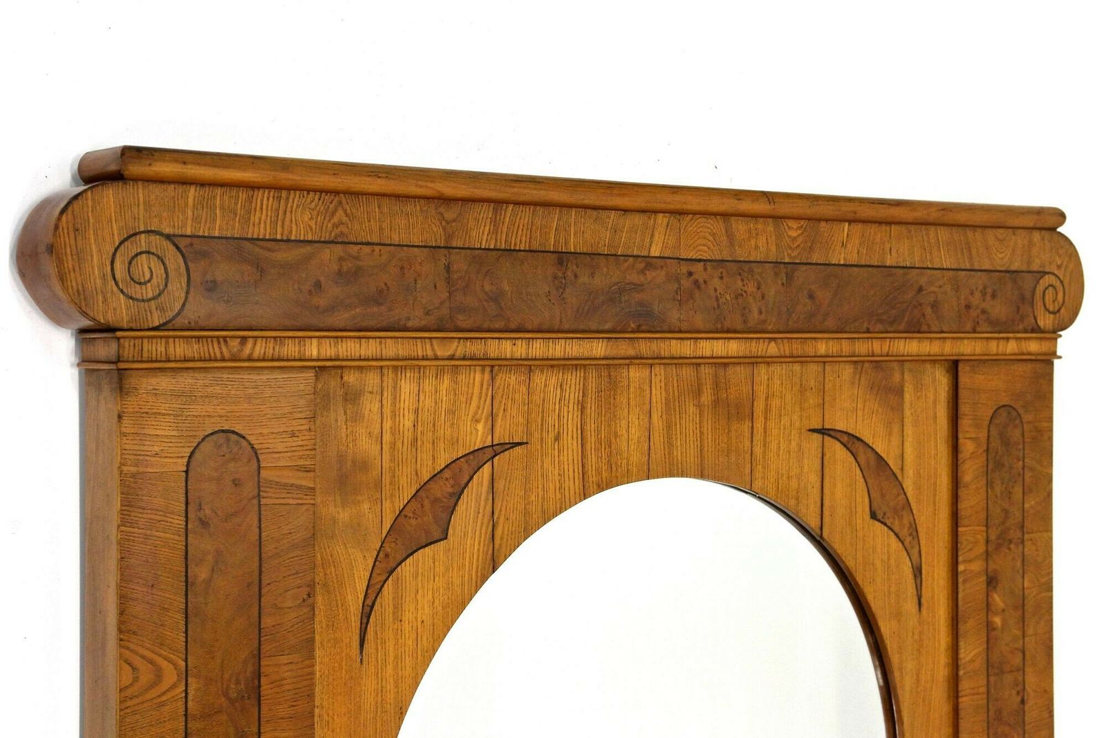 19th Century Biedermeier Wall Mirror, Ash/ Burr Walnut   Bohemia Ca. 1860 photo Home Decor