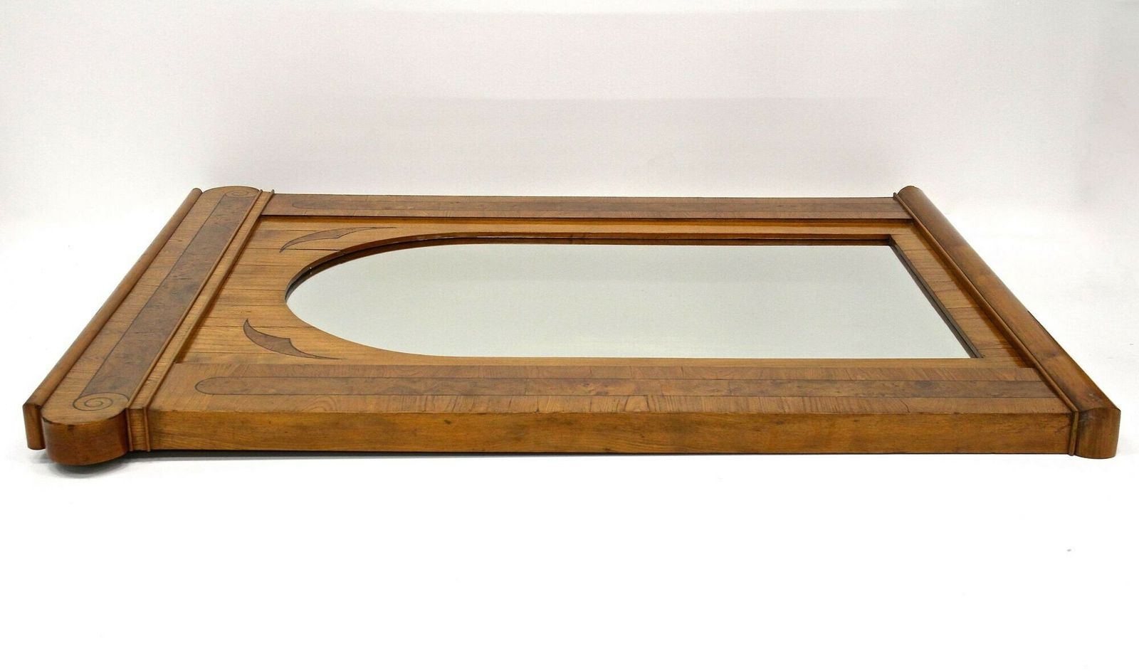 photo vintage 19th Century Biedermeier Wall Mirror, Ash/ Burr Walnut   Bohemia Ca. 1860