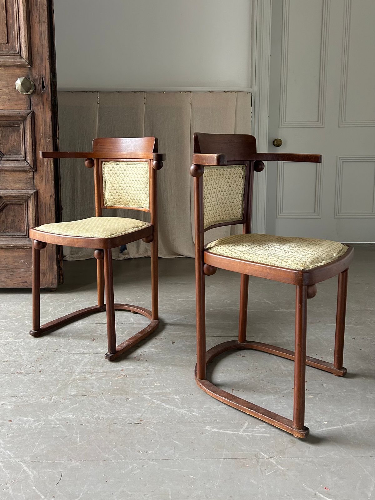 Early Pair Of Josef Hoffman Fledermaus Chairs