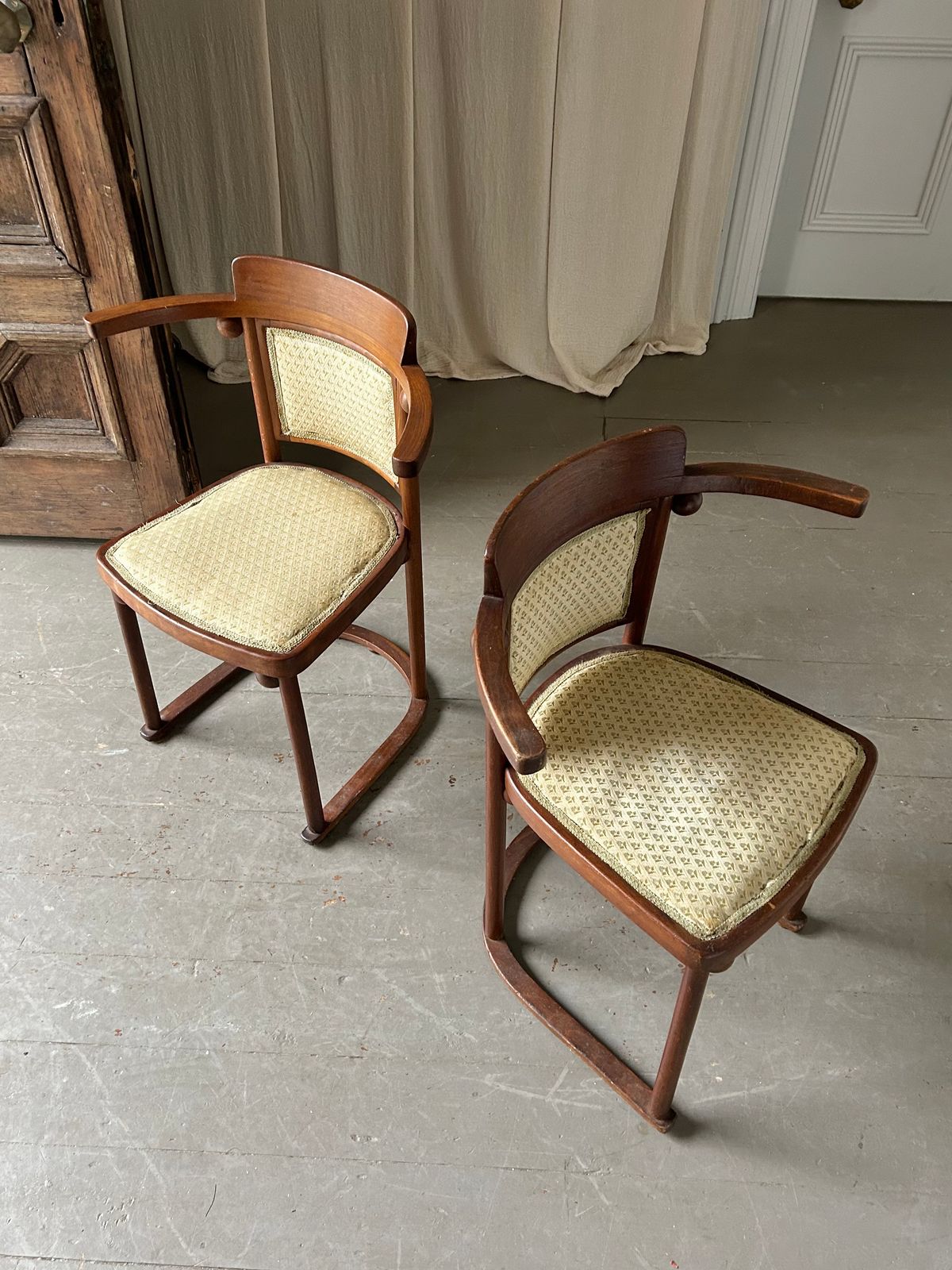 Early Pair Of Josef Hoffman Fledermaus Chairs photo Furniture