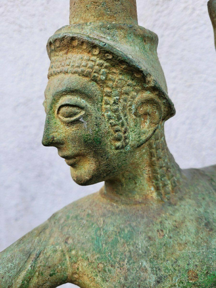 Thymiaterion Or Etruscan Incense Burner, Grand Tour, 19th Century photo vintage