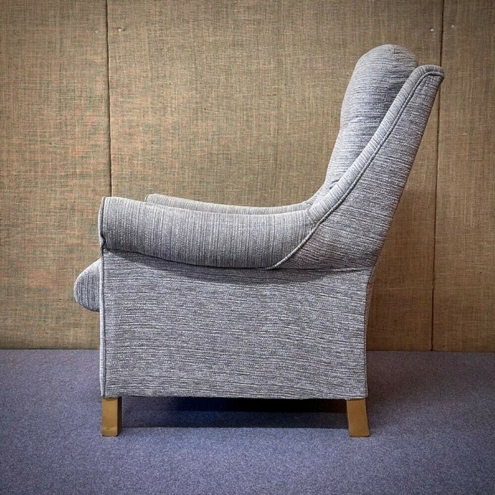 Attractive Royams Chelmsford Grey Upholstered Armchair photo vinterior