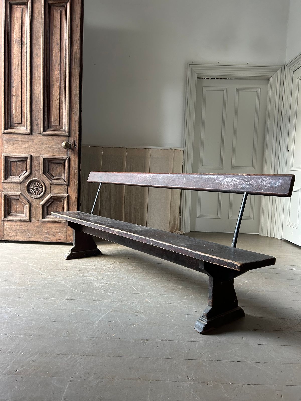 Pair Of 19th Century Pine Benches In Original Condition photo Furniture