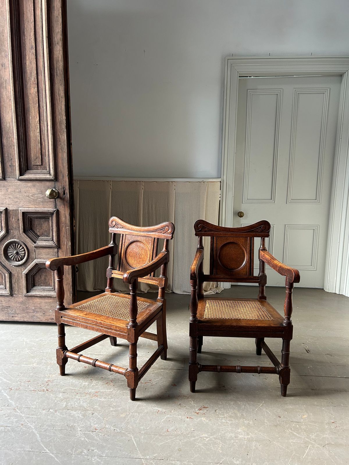 Pair Of Late Regency Hall Chairs