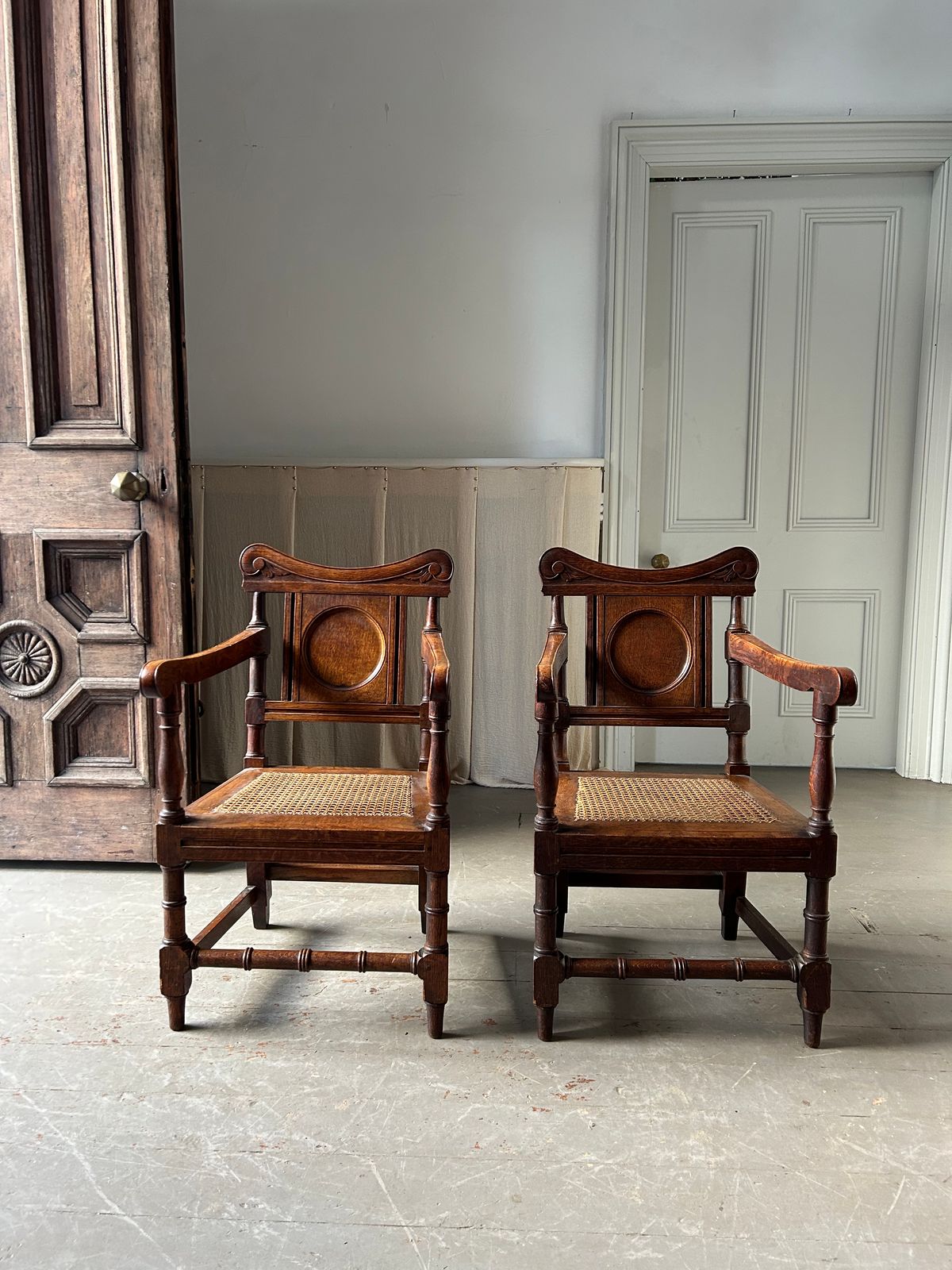 Pair Of Late Regency Hall Chairs photo furniture