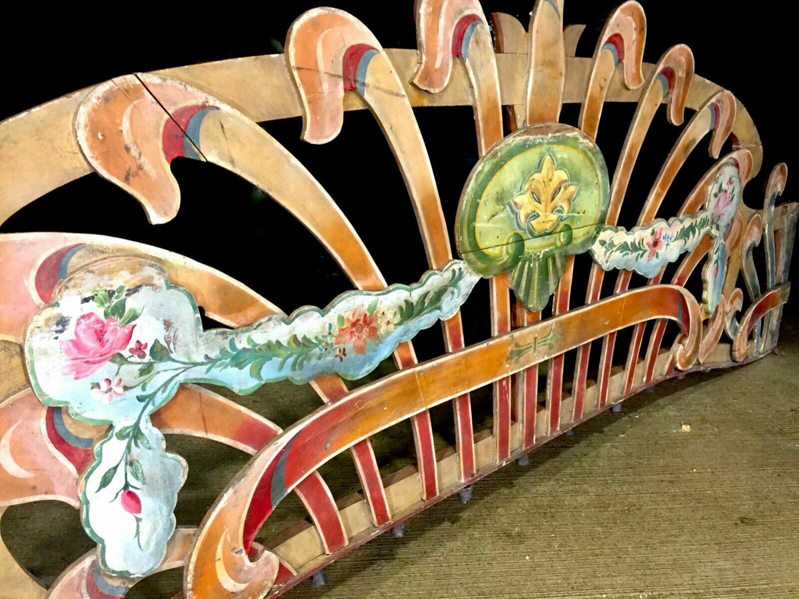 photo furniture Antique R. Edwards Ltd Fairground Showmen Sign From Dodgems Set Up Ride C.1930