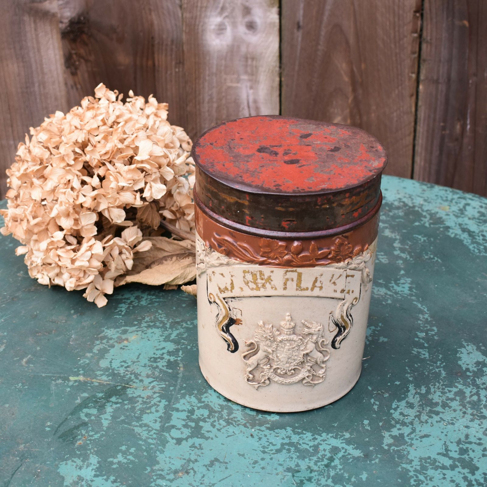 Antique Stoneware Salt Glaze Toleware Shop Advertising Apothecary Tobacco Jar photo buy