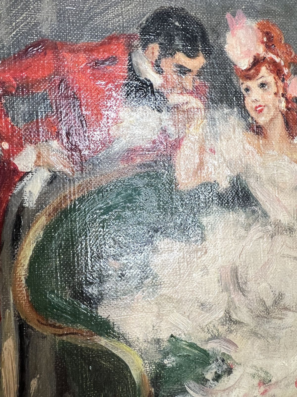 Gallant Scene, Oil On Canvas Portrait Painting photo buy