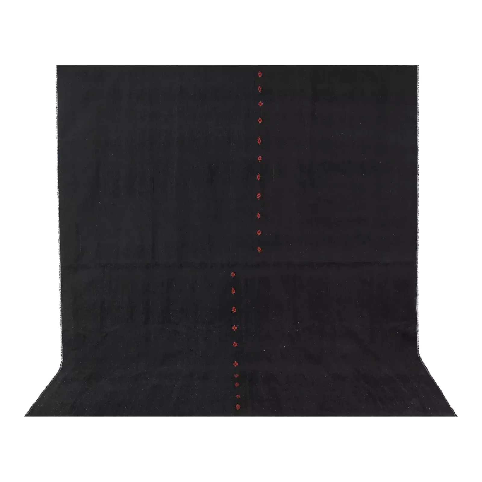 Mid 20th Century Turkish Tribal Kilim Room Size Carpet In Dark Brown
