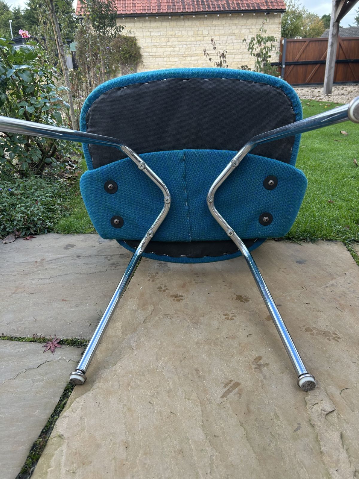 Saarinen Conference Chairs, Blue Upholstery, Polished Legs photo Furniture
