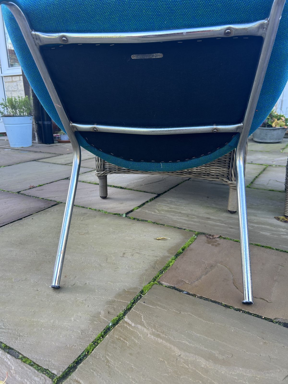 Saarinen Conference Chairs, Blue Upholstery, Polished Legs photo for sale
