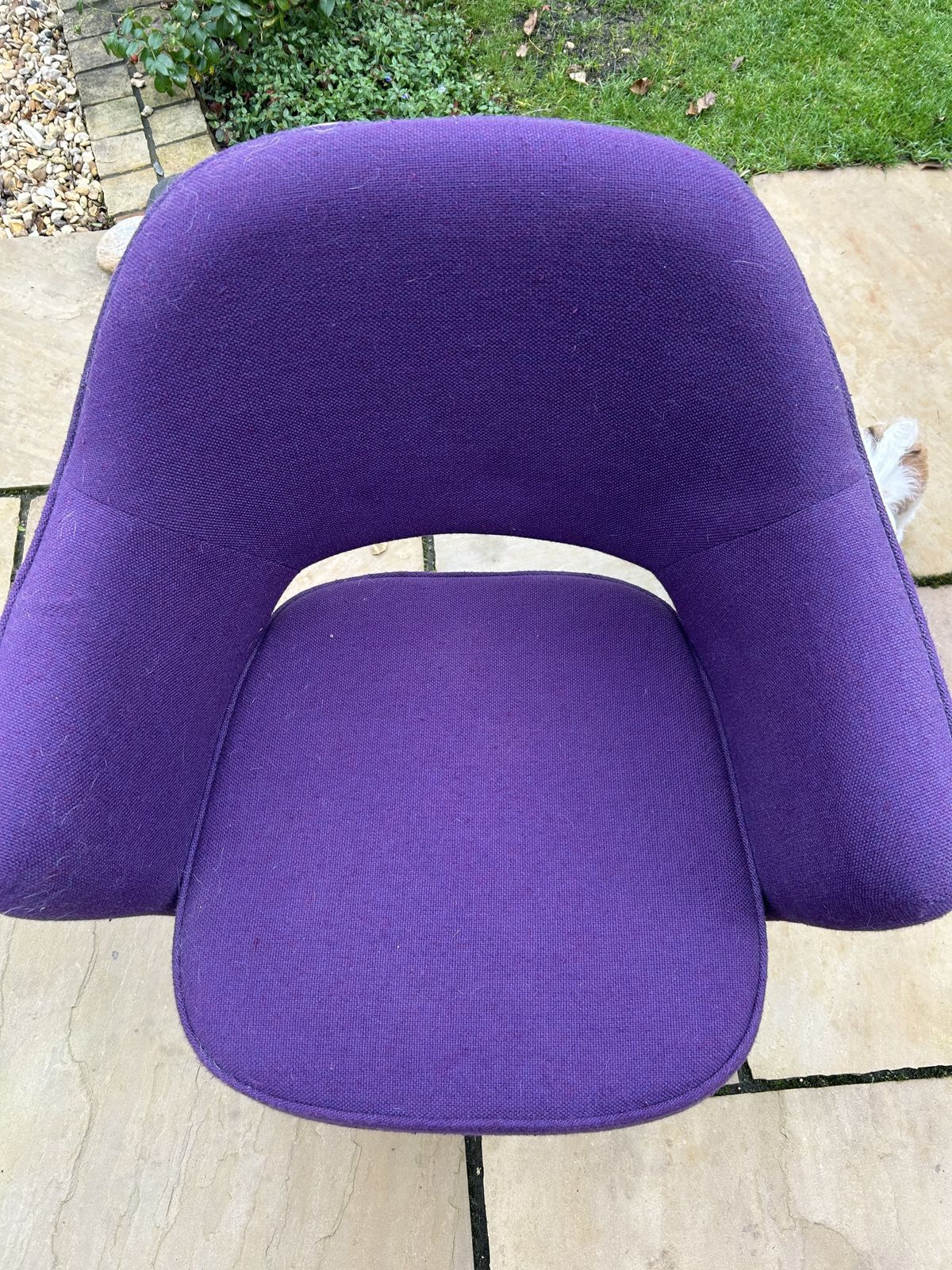 Saarinen Conference Chairs, Purple Upholstery, Polished Legs photo furniture